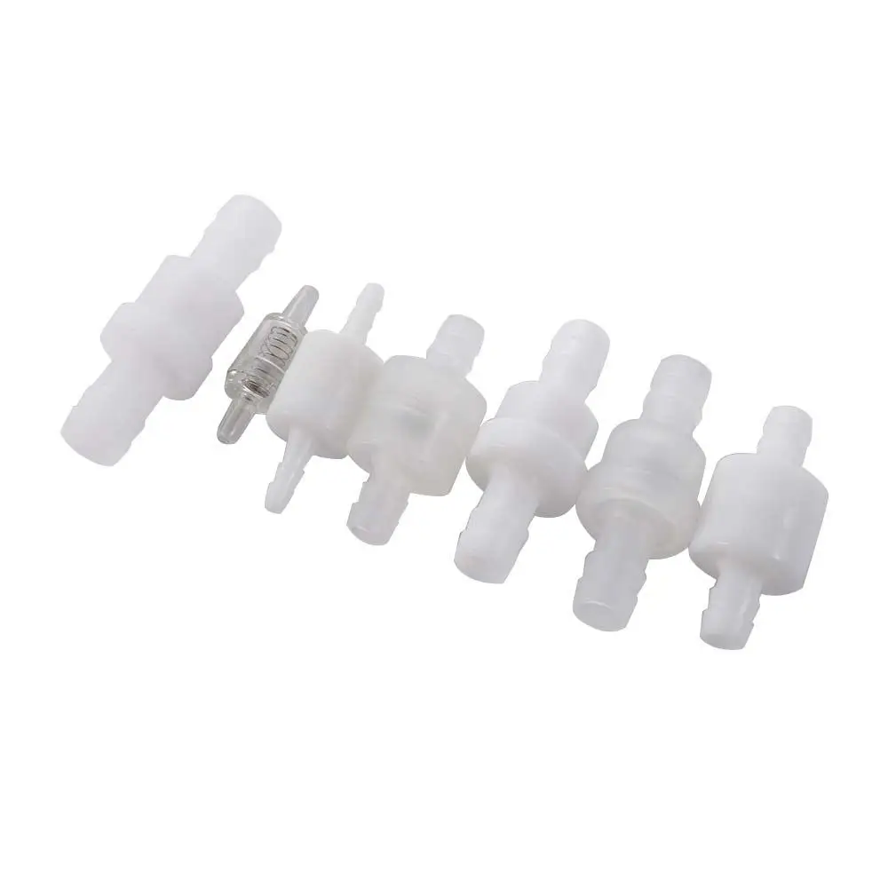 Durable Plastic For Fuel Air Liquid Non-Return For Gas Water White Check Valve One-way Lnline Water Stop Valve Valves