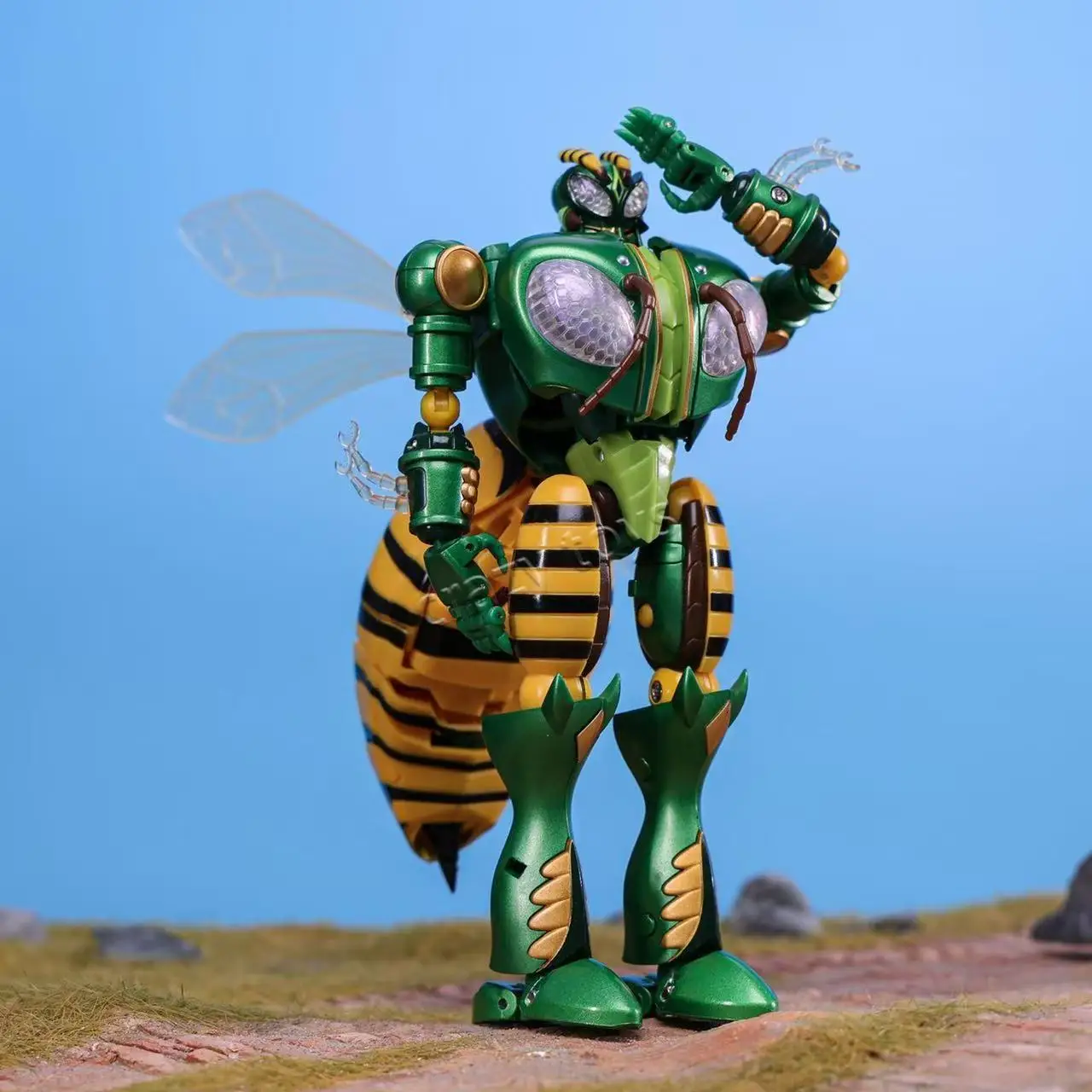 【Em Estoque】Boneco de Ação Articulado Transformável RT-D02 Beedrill Needle Bee Wasp Warrior Série D Super Guerreiro - Presente