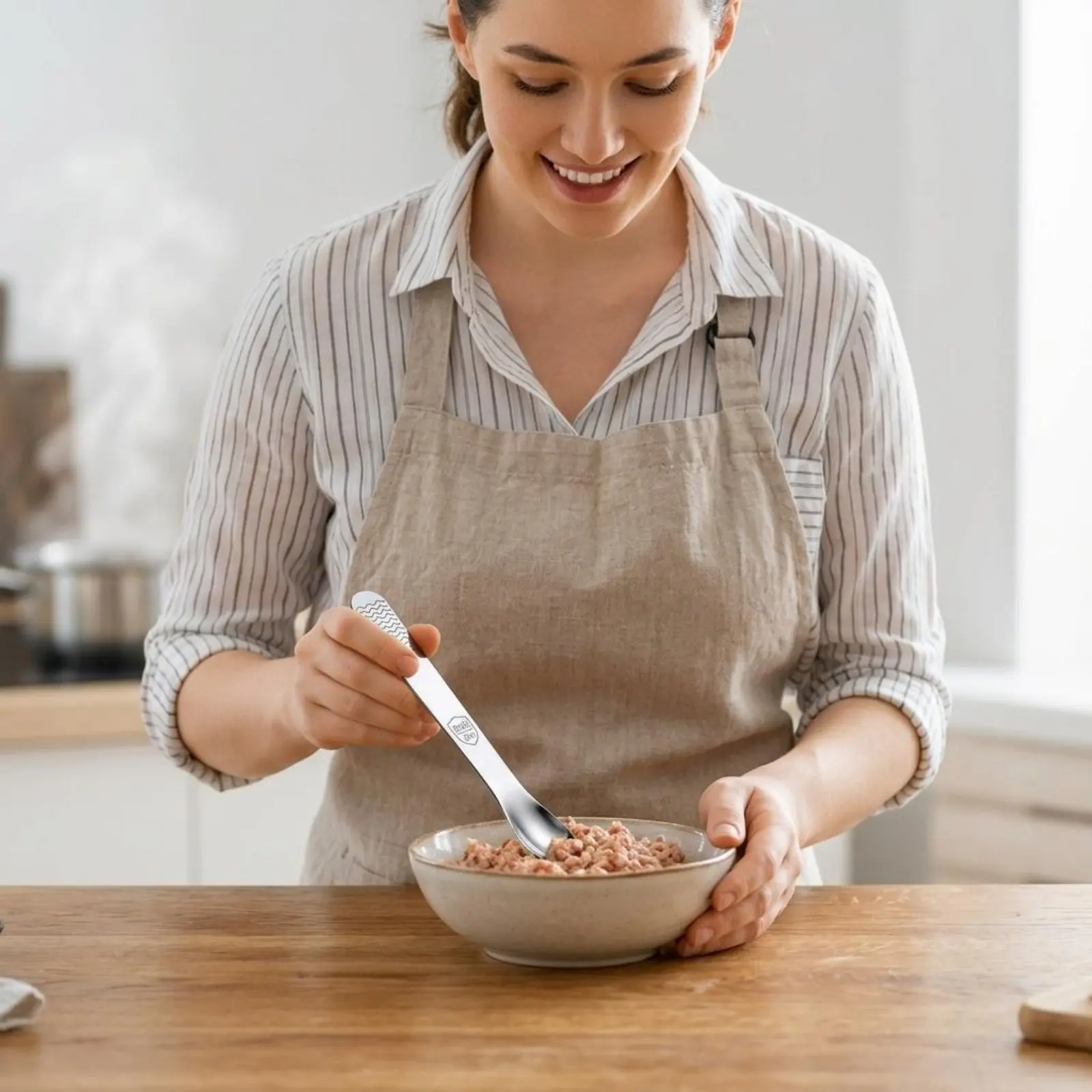 Dumpling Filling Spoon Easy to Clean Wonton Filling Spoon Dumpling Scoop Rust Resistant Cooking Utensil Anti-Slip Texture