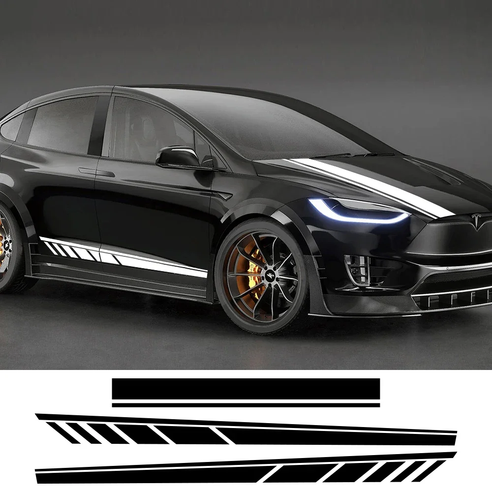 

Racing Style Car Vinyl Decal Car Side Body Sticker Waterproof Removable for Car Auto Body Decoration