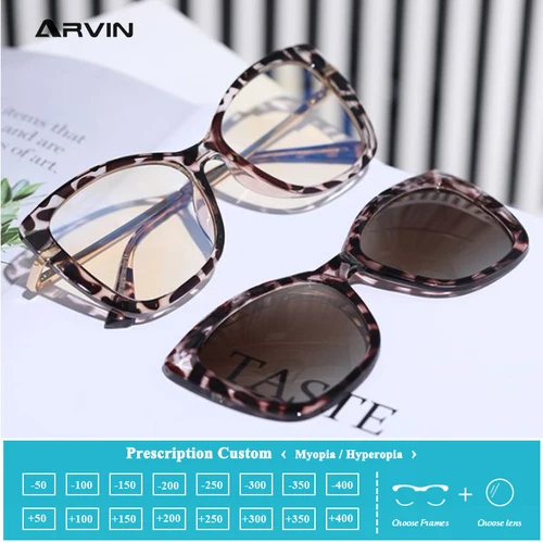 Imagen 1 del producto Gafas de lectura ópticas con Clip magnético para mujer, gafas de sol polarizadas para conducir con gafas graduadas de rayos azules para ordenador