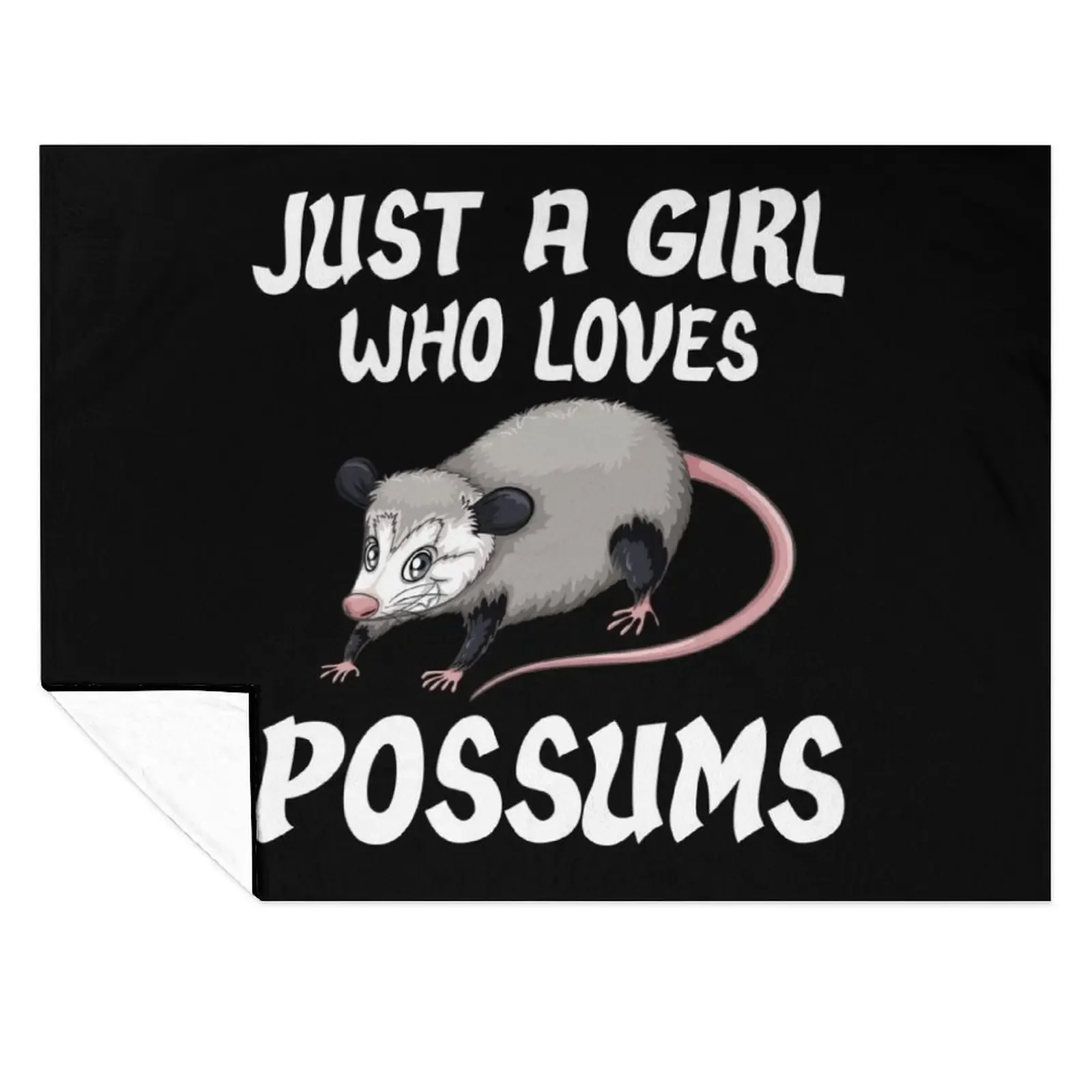 

Just A Girl Who Loves Possums Throw Blanket Luxury Flannels heavy to sleep cosplay anime Blankets