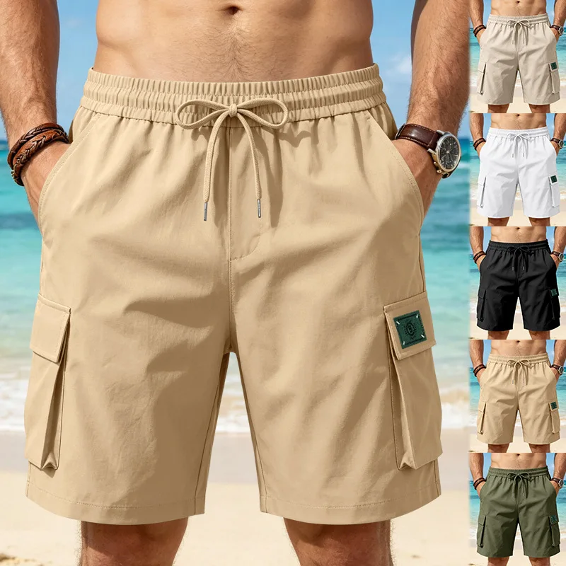 

European and American cross-border men's outdoor loose American casual multi-pocket tooling beach sports five-point shorts