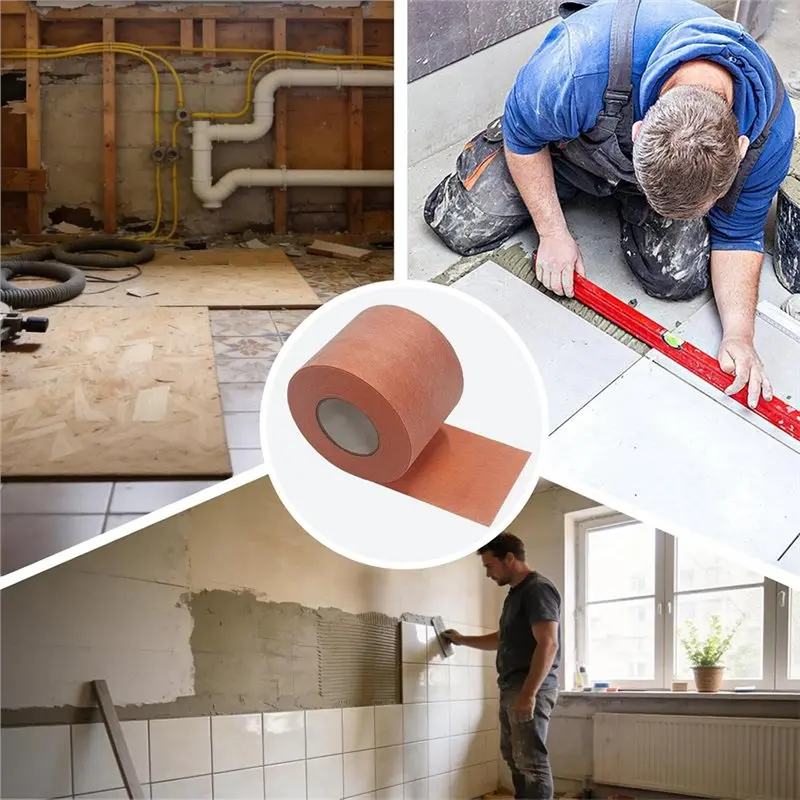 ABWR-Waterproofing Membrane For Shower, 5 Inch X 120 Foot 23.6 Mil Thickness Uncoupling Polyethylene Underlayment Tile Protector