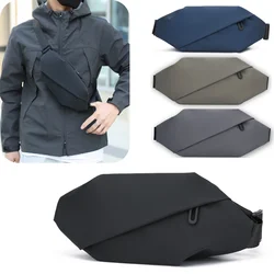 Riñonera minimalista para deportes al aire libre para hombre, riñonera impermeable para correr y trotar, elegante bolso cruzado con cinturón, riñonera para hombre