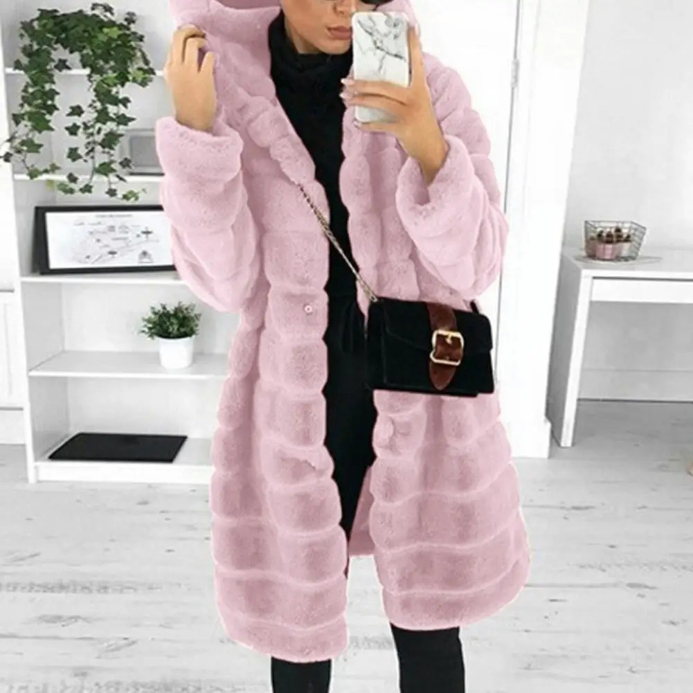 Modern Coat Thickening Solid Color 6 Colors All Match Women Hooded Jacket