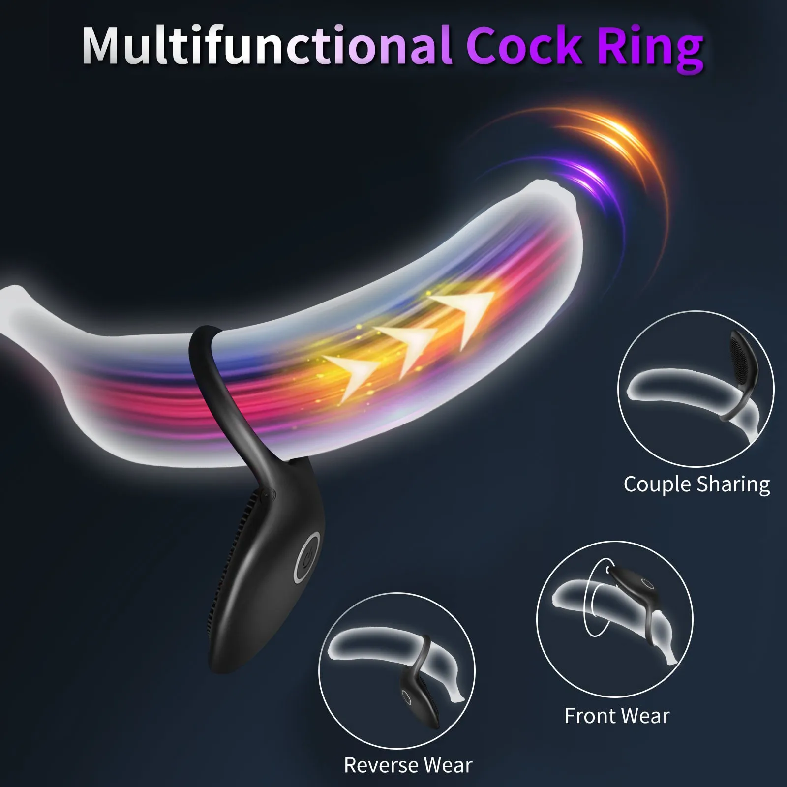 App Control Cock Ring Vibrator for Men Delay Ejaculation Vibrating Cockring Clitoral Stimulation Penisring Sex Toy for Couple