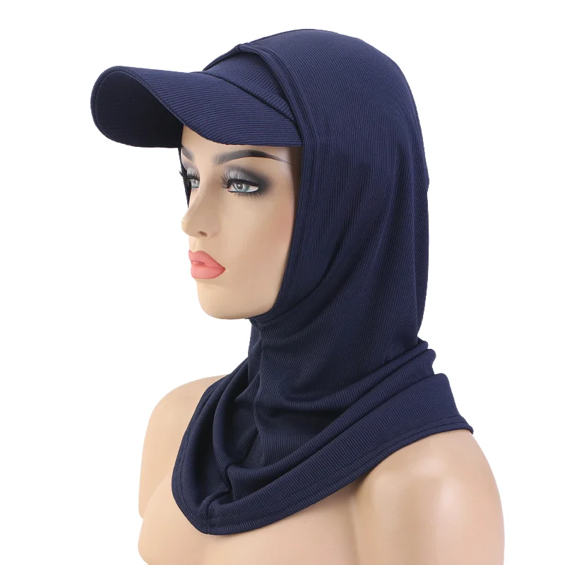 

2 шт., Джерси, хиджаб, мгновенный шарф, шляпа, платок с широкими полями, женский мусульманский тюрбан, кепка на голову, шею, Amira, уличный солнцезащитный козырек, повязка на голову