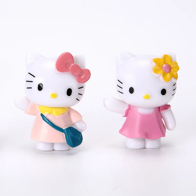 6 stks Hello Kitty Bell Pop Leuke Cartoon Speelgoed Thuis Boeket Pop Desktop Accessoires Reizen Vrouwen Levert Student Gift Groothandel