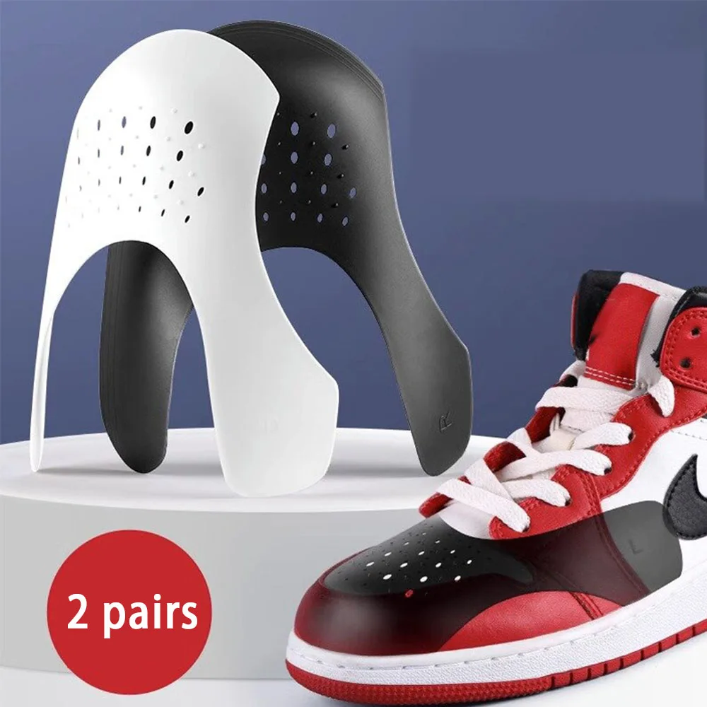 

4Pcs Crease Protector Shoe Head sneakers shields Anti Crease shoe repair Sport Crease Bending Shoe organizer Support Toe Cap