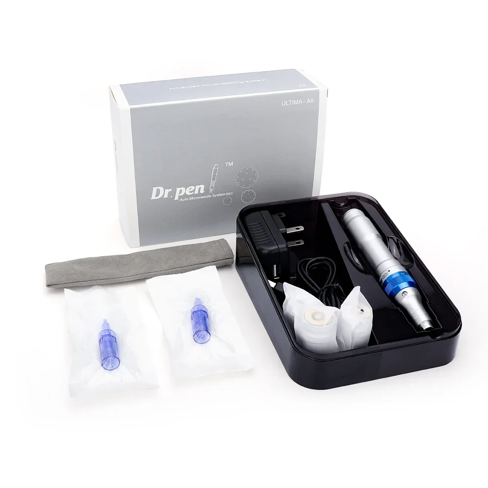 Ultima Dr Pen A6 Professional Microneedling Derma Pen Kit di strumenti per la cura della pelle elettrica Wireless con 2 aghi per cartucce a 12 Pin