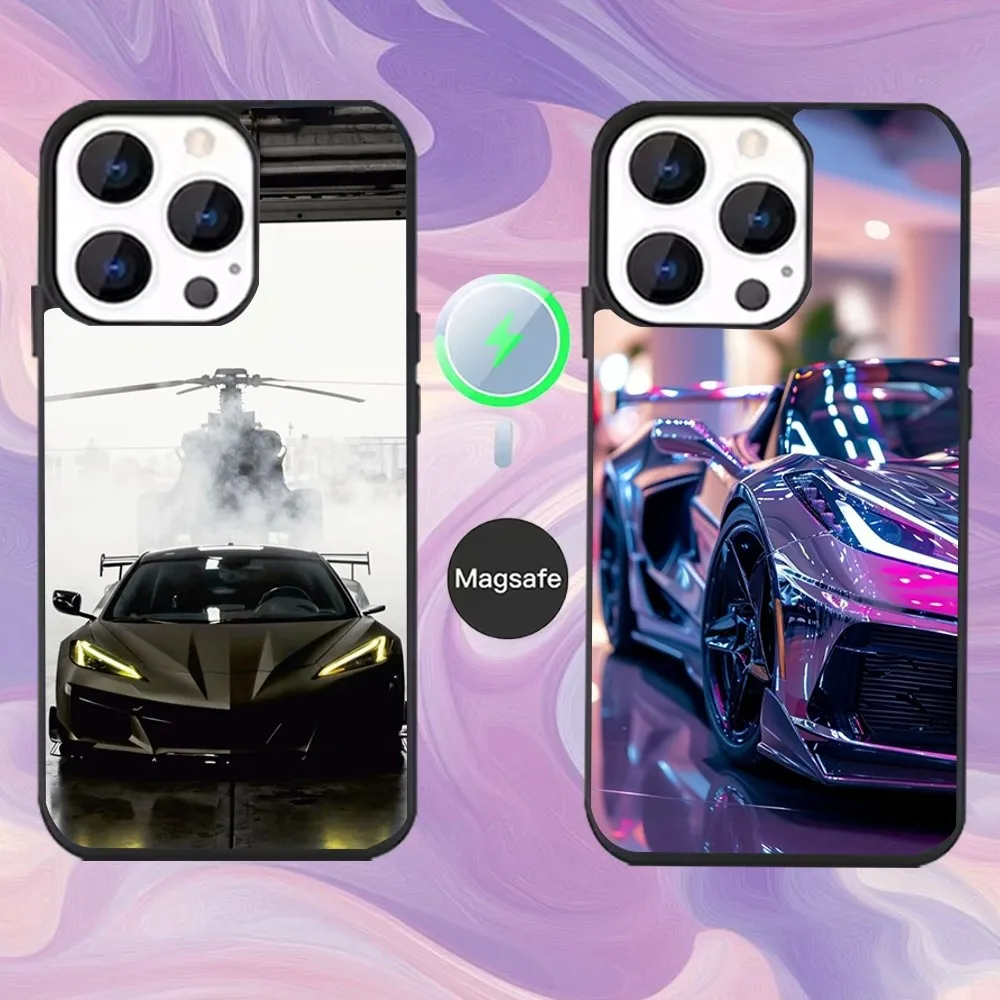 

Fashion Car Cool C-Corvette Phone Case For iPhone 16,15,14,13,12,11,Pro,Max,Plus,Mini,Magsafe,Magnetic Wireless Charging Case