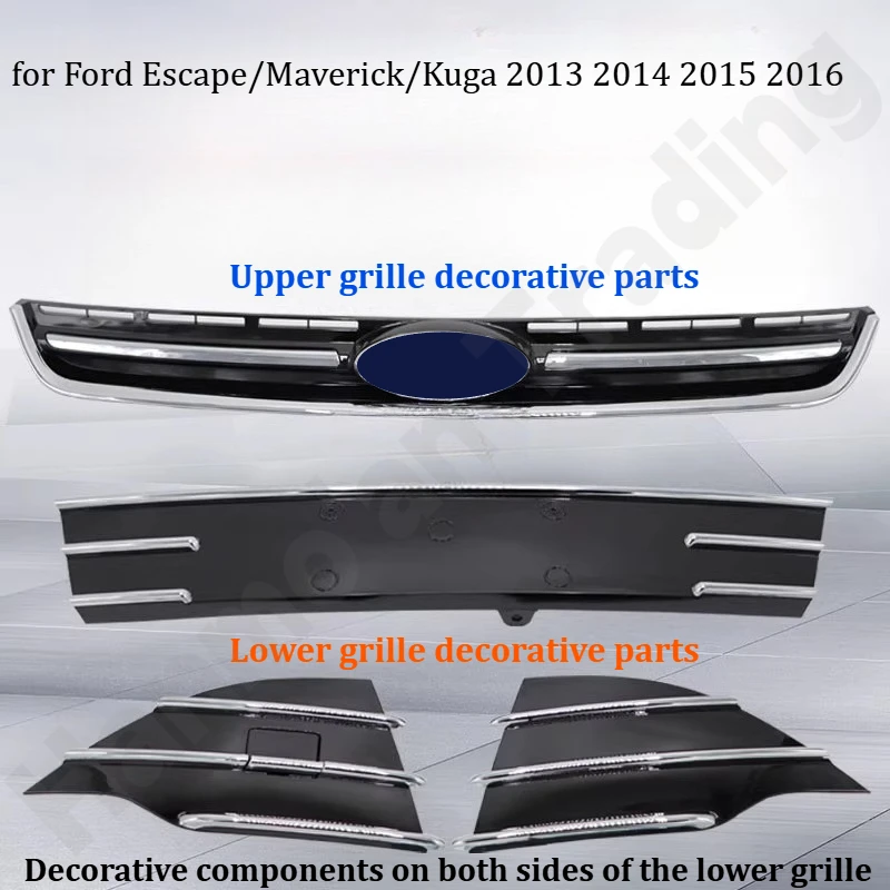 

Для Ford Escape/Maverick/Kuga 2013 2014 2015 2016: решетка переднего бампера/хромированная передняя решетка/декоративные аксессуары