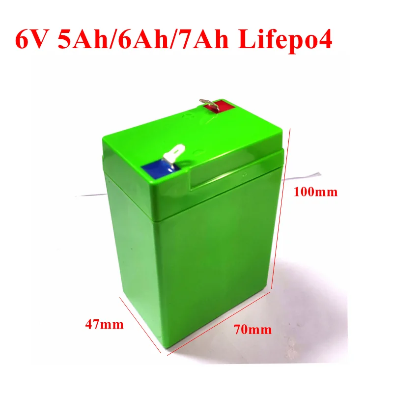 6v 6.4V 5Ah 6AH 6V 7Ah 4Ah LiFePo4 battery 2S power 10A PCB 7.3v 7.2v for 3-FM-4 storage ups solar small box led Lights lamps