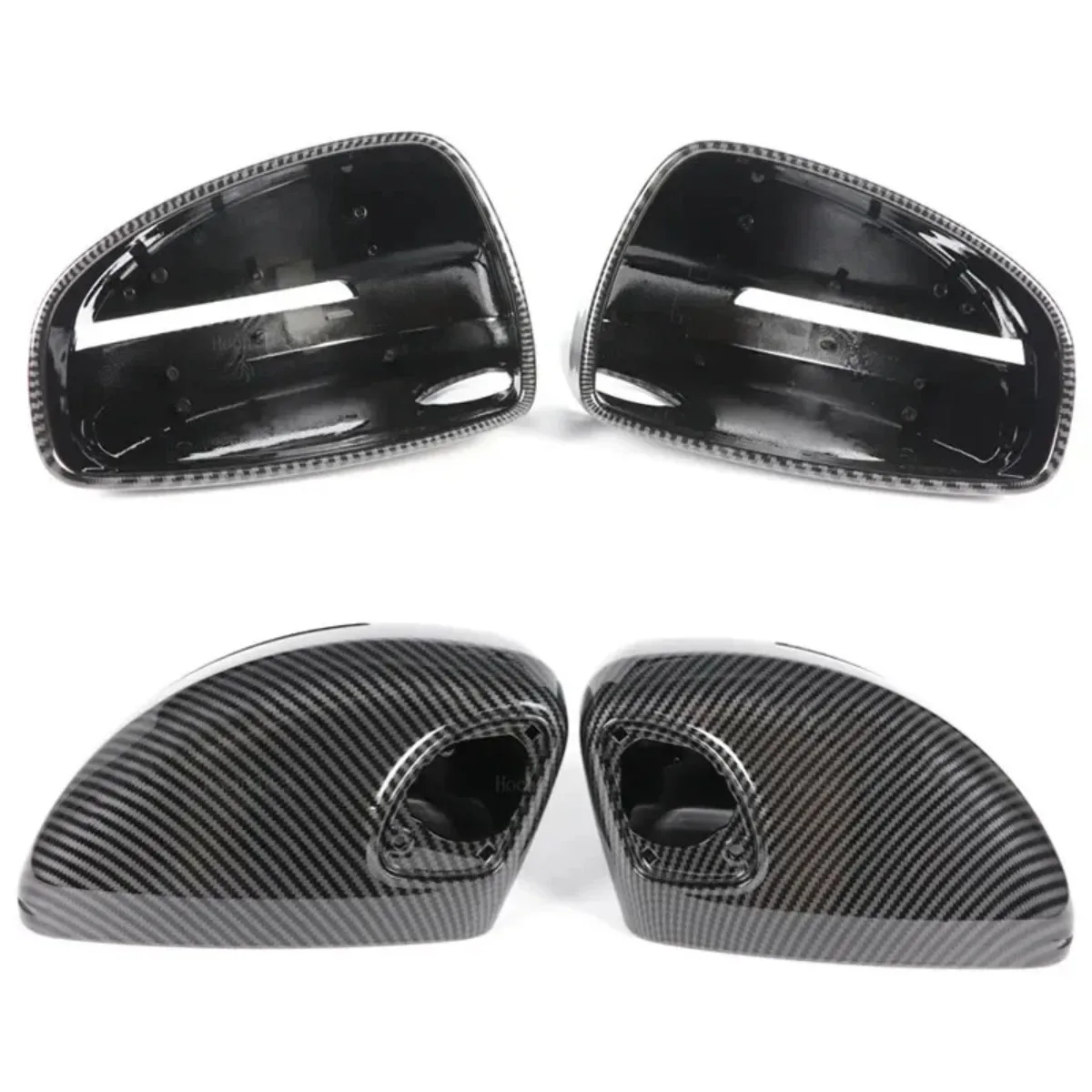 Gloss Black Car Rearview Mirror Cap Side Wing Cover  For Audi TT TTS MK2 8J TTRS R8 2007 2008 2009 -2014 Rear View Mirror Covers