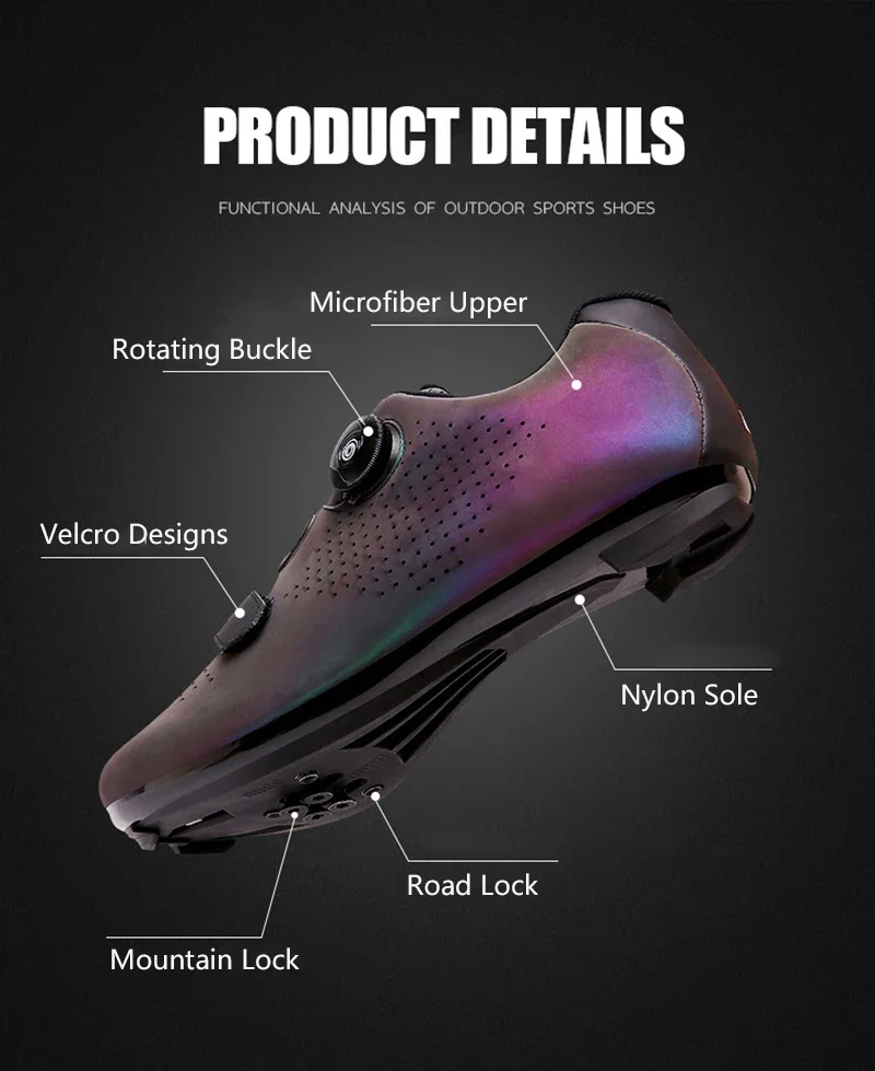 Unisex-Fahrradschuhe, Mountainbike-Fahrradschuhe, SPD-Lock-Schuhe, leichte, atmungsaktive und bequeme Wandersportschuhe – Detail 4