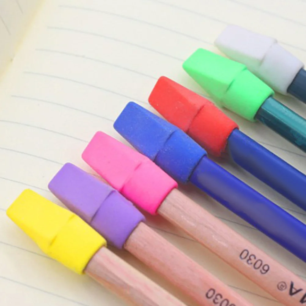 

30pcs Pencil Cap Eraser Tpr Smooth For Sketch Drawing Mini Erasers Bulk Stationery Supplies School Office Portable