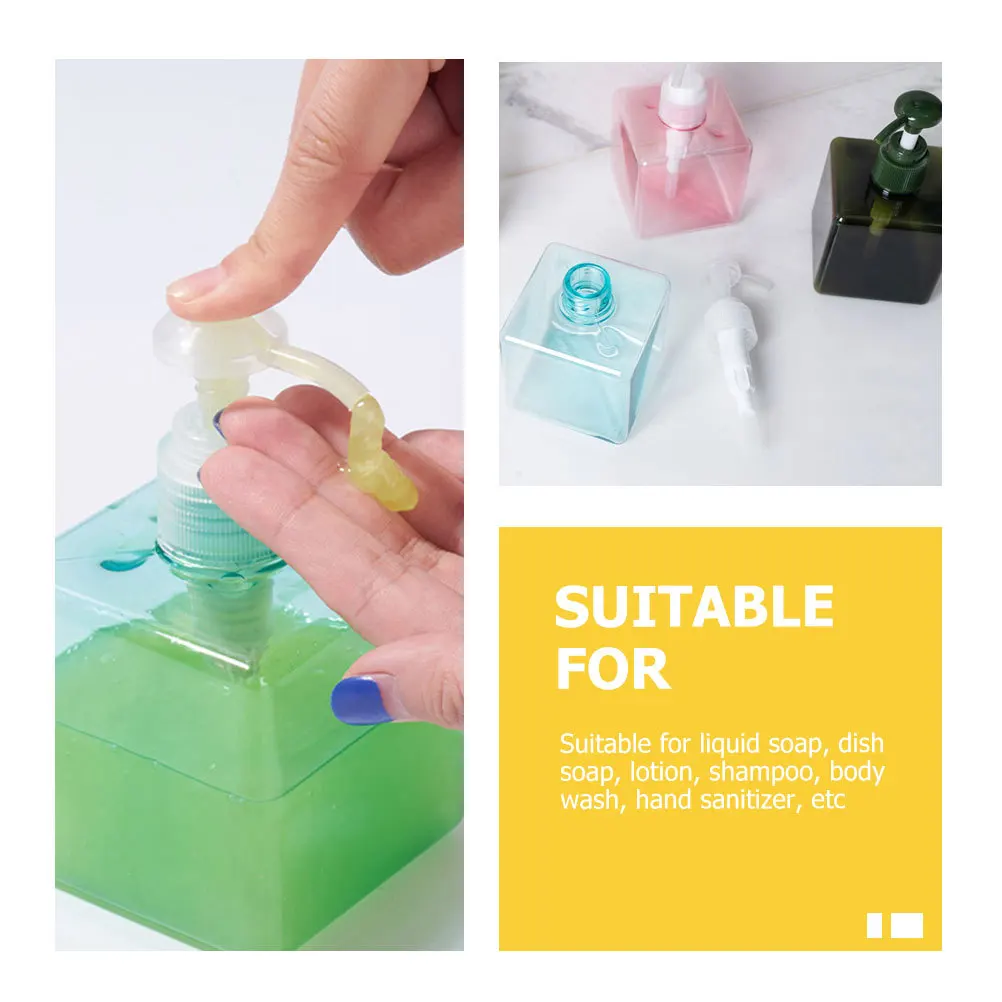 Bottiglie per lozione da viaggio da 5 pezzi, compatte, leggere, ricaricabili, shampoo, balsamo, detergente per il corpo, con pompa per bagno, hotel