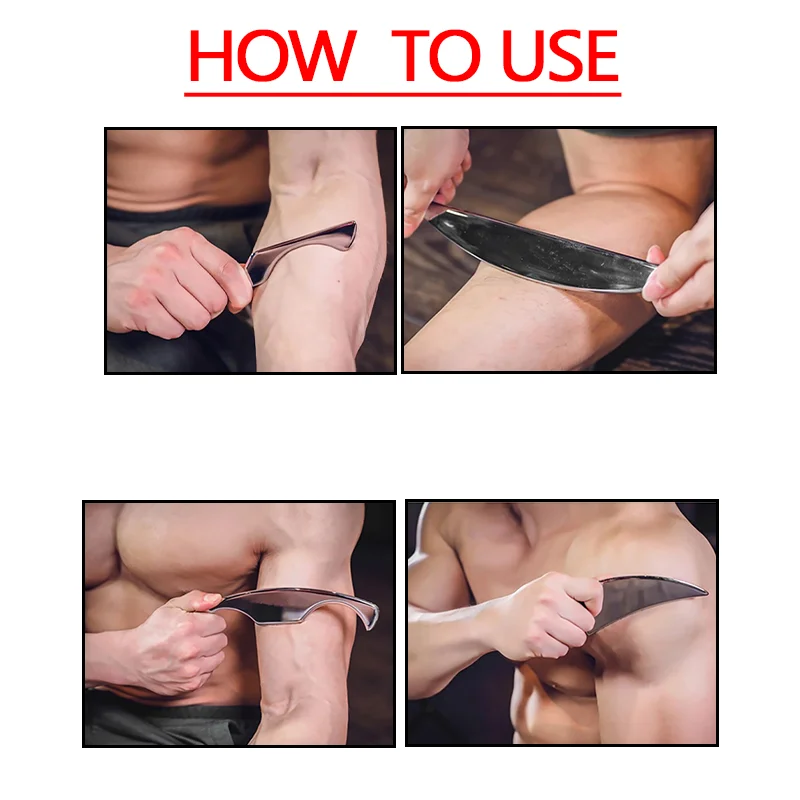 304 Stainless Steel Gua Sha massage IASTM Gym Muscle Massager Chiropractor scraping Fascia plate Relaxation tool Fascial knife