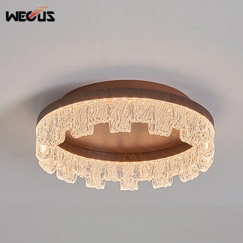 

French Vintage Wood Grain Ceiling Light Retro Design for Entryway Hallway Corridor Cloakroom Balcony Home Lighting