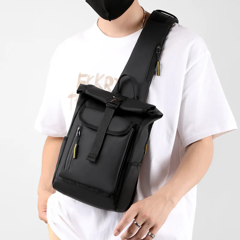 

Europe and the United States new fashion chest bag men's crossbody bag multifunctional storage shoulder bag simple chest bag.