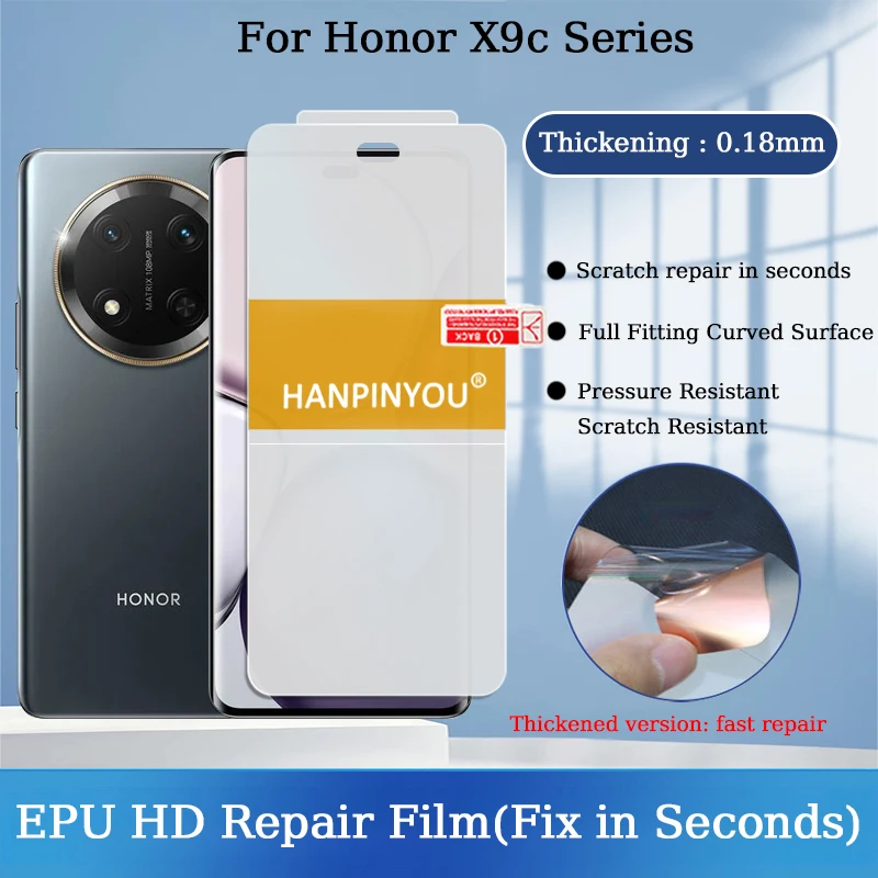 واقي شاشة لتحديد المواقع لهاتف Honor X9c Smart X70i X60 GT Pro X7c Play 60 إصلاح تلقائي للخدش في ثوانٍ فيلم هيدروجيل ناعم #1