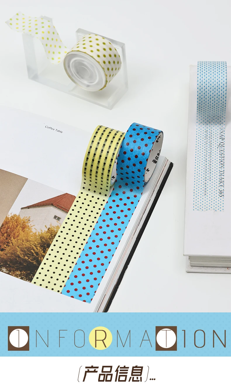Journal GO 2cmx2m Dekoratives Klebeband Punkt-Maskierband Washi-Tape für Scrapbooking Collage Junk Journal Karten Basteln Sticker – Detail 10