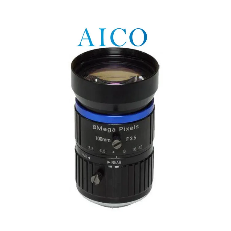 

1" image format f100mm manual iris 100 mm focal length 100mm 8mega pixel 4k c mount industrial FA vision cctv TV camera lens