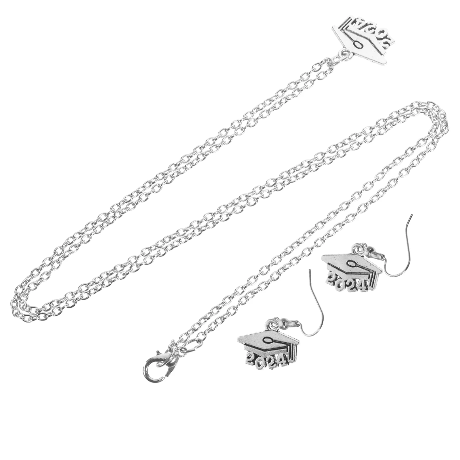 

1Set 2024 Graduation Necklace Earrings Set Perfect College High School Gifts Graduation Necklace 2024 Earrings