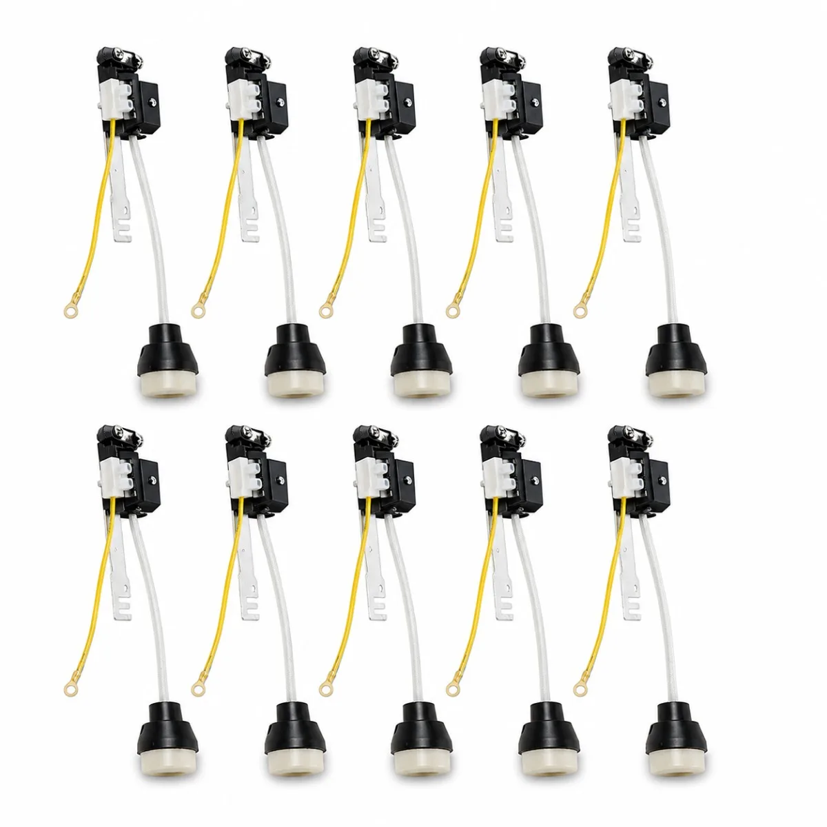 JOYINLED 1/10PCS GU10 Ceramic Socket Lamp Holder Spotlight Bulb Base Connector with Terminal Block for LED Halogen Lamps