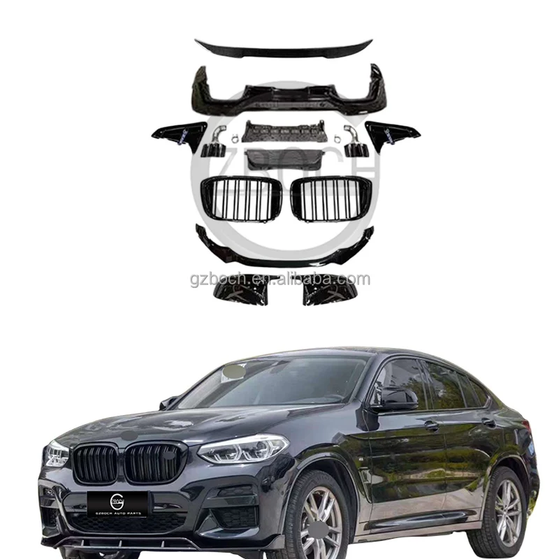 

Genuine car bumper for BMWs X4 G04 to Black Warrior style body kit mirror cover front rear lip grill exhaust tips spoiler