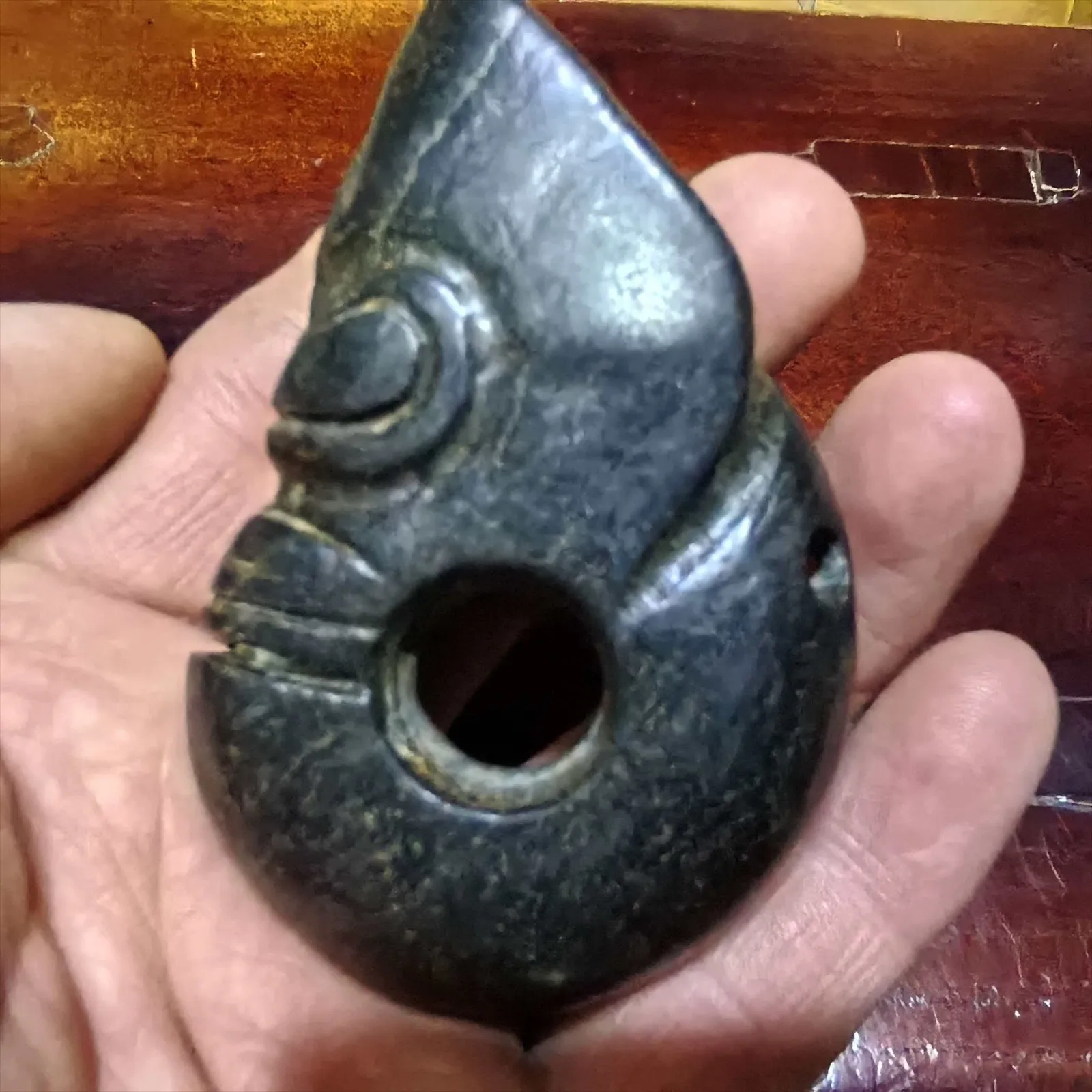 An unusual Pig-Dragon Statue Pendant meteorite carving of Hongshan culture