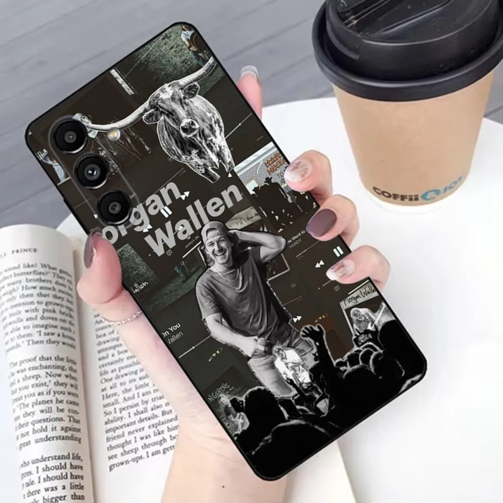 Singer Morgan W-Wallen Phone Case For Samsung S 25,24,21,22,23,30,20,Ultra,Plus,Fe,Lite,Note,10,9,5G Black Soft