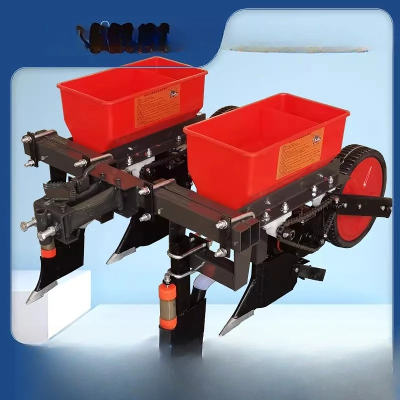 Hand tractor Corn Soybean sowing Fertilization Backfill all-in-one machine Four-wheeler supporting seeder Corn