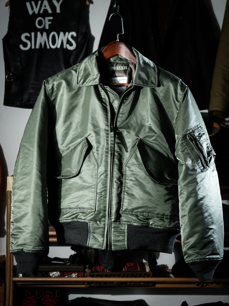 

Real Simons High-Intensi Nylon Flight Jaet Wider Version Bomber Jaet een Bla Youth Casual Sle Zipper Closure or...