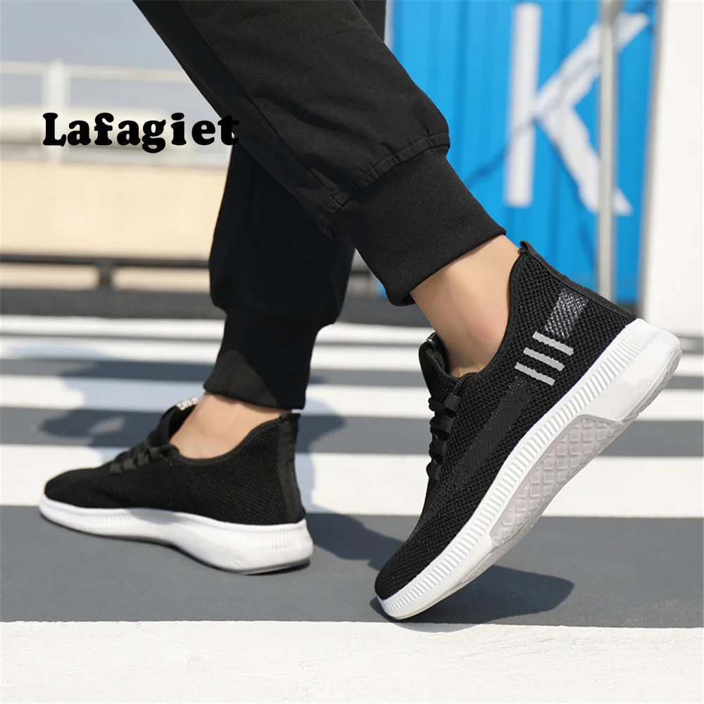 Zapatillas de deporte transpirables para Hombre, zapatos masculinos de alta calidad, color blanco, a la moda, informales, ligeras, para gimnasio y caminar, 2022