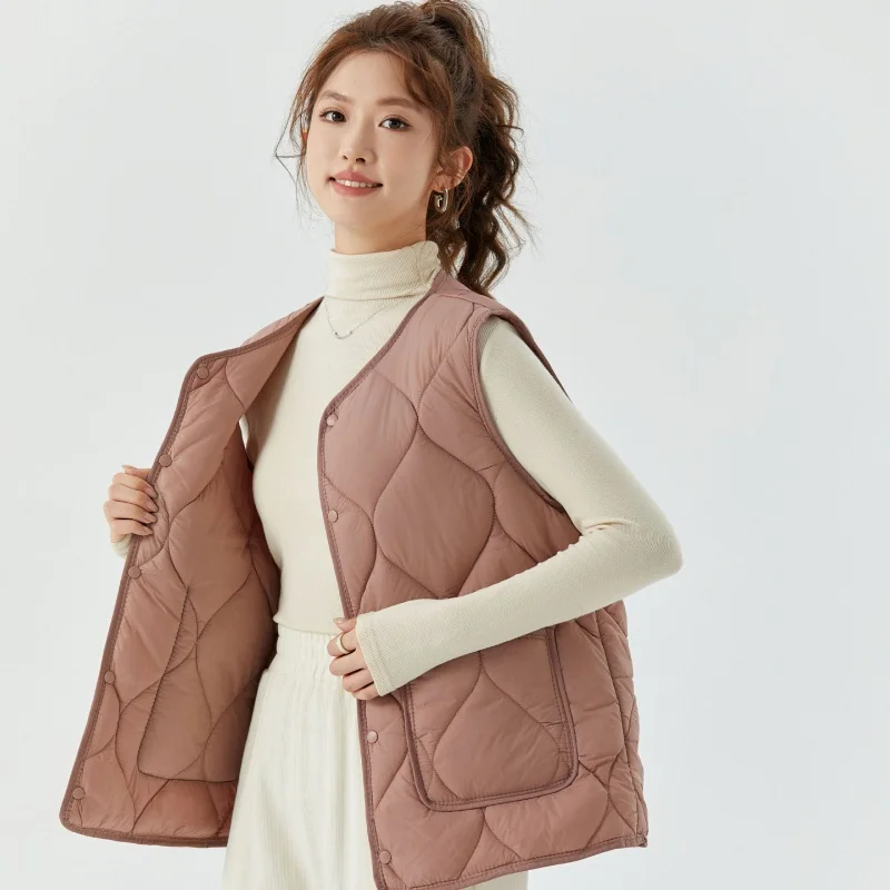 

Women's Oversized Thick Fleece-Lined Waistcoat with Shearling Buttons Soft-Wear Cotton Vests for Casual Outerwear