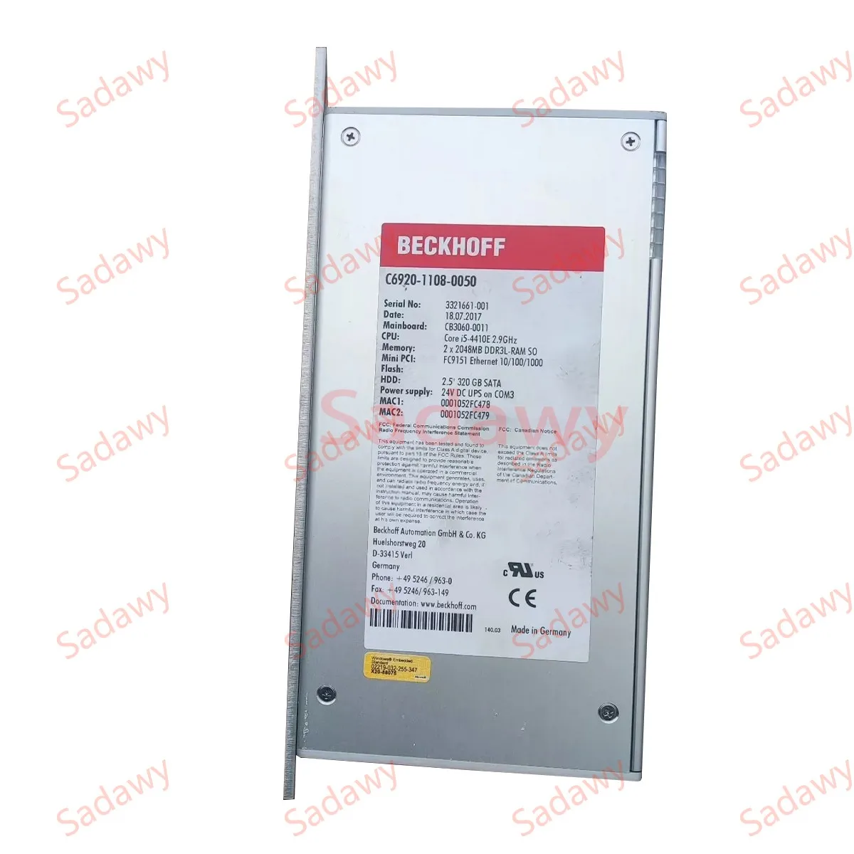 Beck-hoff original C6920-1108-0050 ตู้ควบคุม PC อุตสาหกรรม