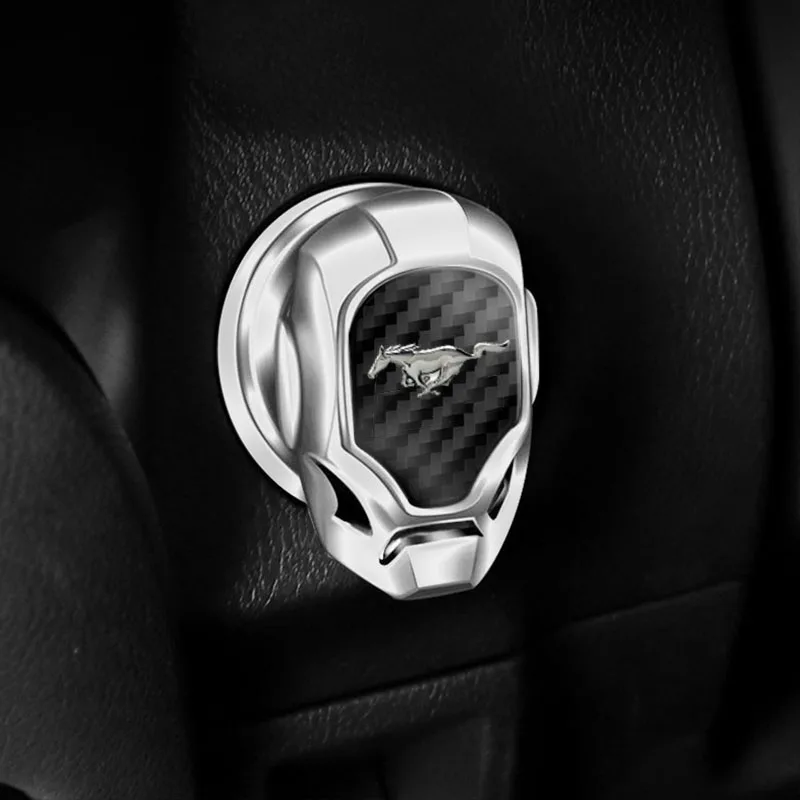 Car Interior One Button Start Stop Protective Cover Accessories For Ford Mustang GT 2005 2006 2008 350 500 2015 2017 2018 SHELBY - view 3