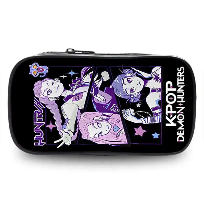 

Kpop Demon Hunter мультфильм пенал аниме сумка для ручек студенты мальчики девочки сумка для ручек школьные канцелярские принадлежности коробка для хранения подарок