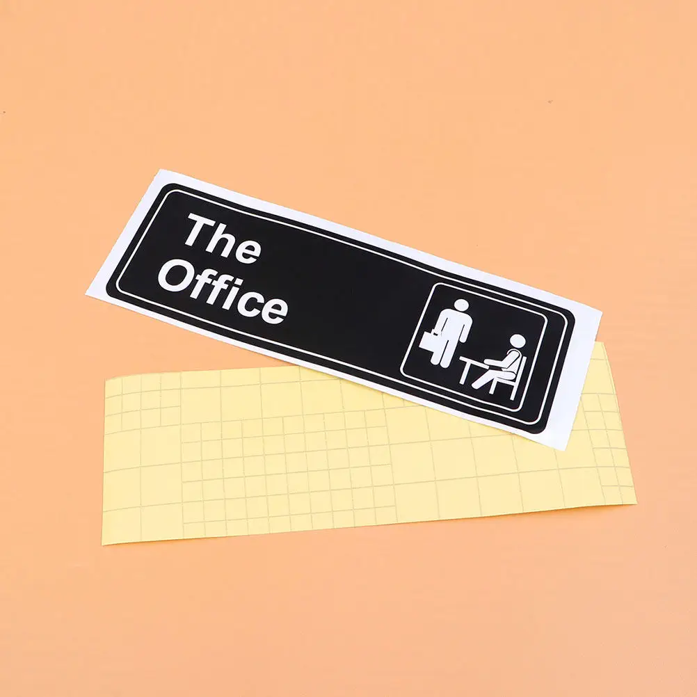 

10Pcs Office Sign Stickers Self-Adhesive PVC Door Decals Easy Mount No Drill Required for Hospitals Hotels Workplaces Public