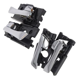 Front/Rear Car Interior Door Handles Left&Right Chrome For Hyundai Accent 2012 2013 2014 2015 2016 2017 83610-1R000 83620-1R000