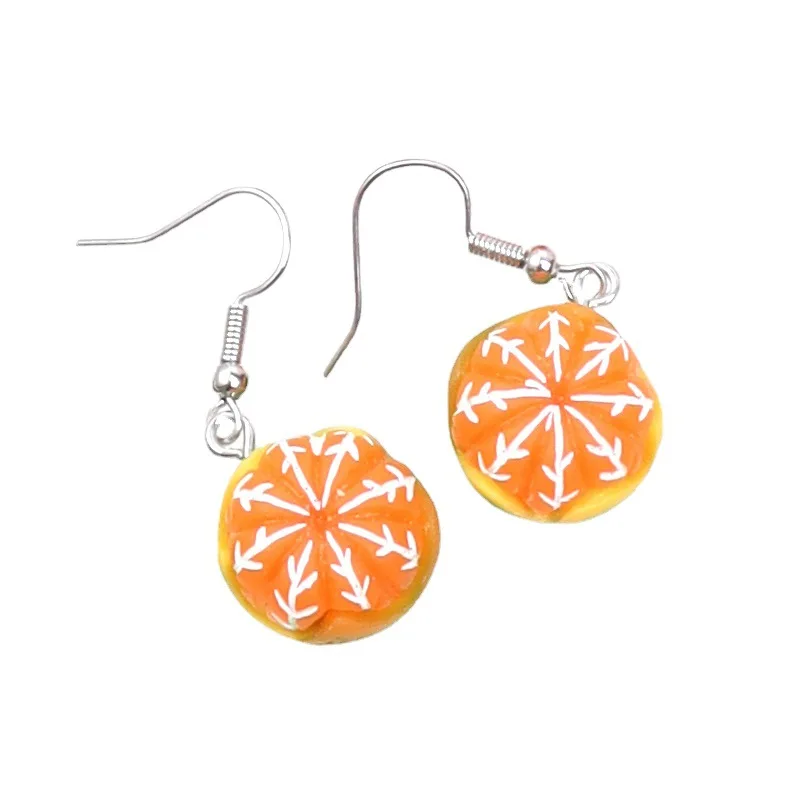 Kawaii Avocado Earrings Acrylic Resin Epoxy Orange Stawberry Pineapple Dangle Costume Jewelry Trendy Style Woman Girl Accessory