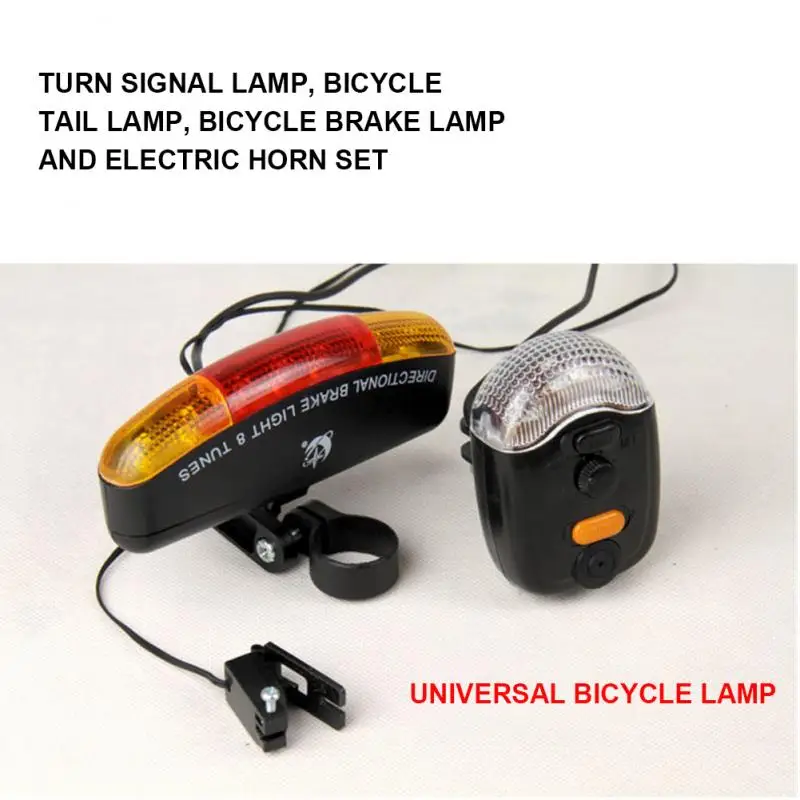 Multifunctional Bicycle Turn Signal Tail Light Electric Horn Brake Light Riding Tail Light Night Riding Safety Warning Light