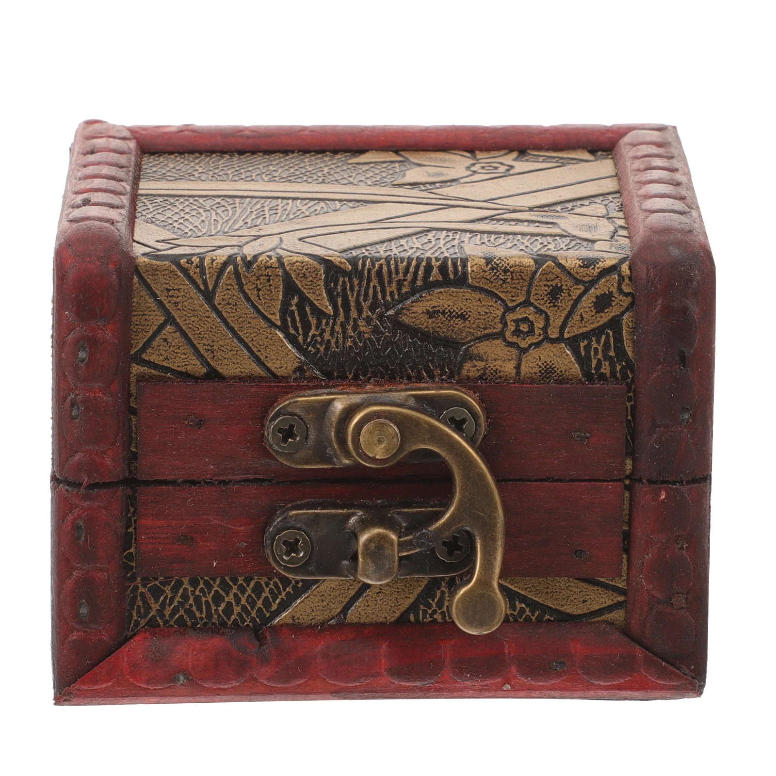 

Portable Jewelry Box Small Square Lock Box for Pendant Anklet Bracelet Alloy Storage Case Lightweight Compact