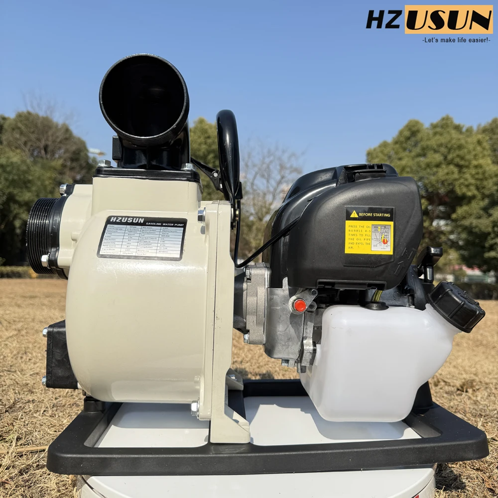 HZUSUN WP30G 3 Inch Portable High Pressure 4 Stroke Petrol Fuel Operated Water Transfer Irrigation Pump Petrol Engine Pump Set view 2