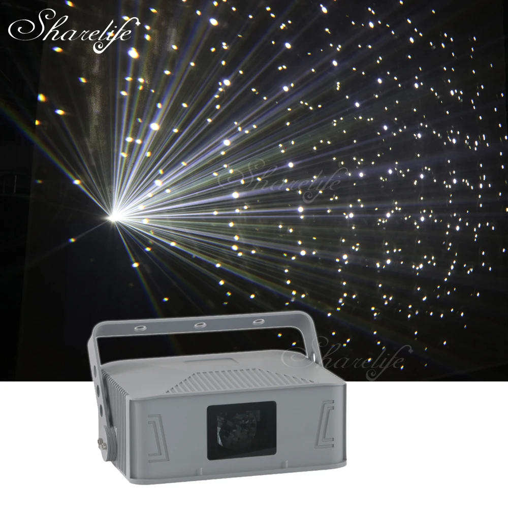 

Sharelife 5W Waterproof White Twinkling Star Lights Mini Laser Projector DMX for DJ Home KTV Party Show Wedding Stage Lighting