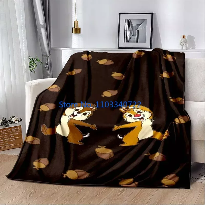 Chip 'n' Dale Soft Plush Blanket, Flannel Kids Blanket Throw for Bed Sofa Nap Blankets 150x200cm Boy Girl Festival Gift