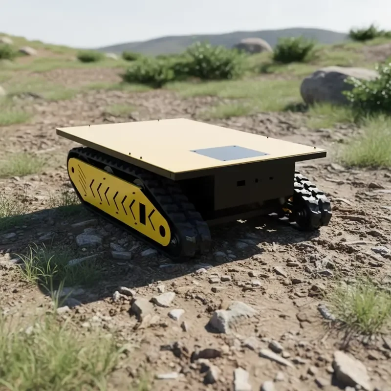 100kg to 2 Ton Battery Powered All Terrain Electric Crawler Chassis Track Chassis With Remotecontrol