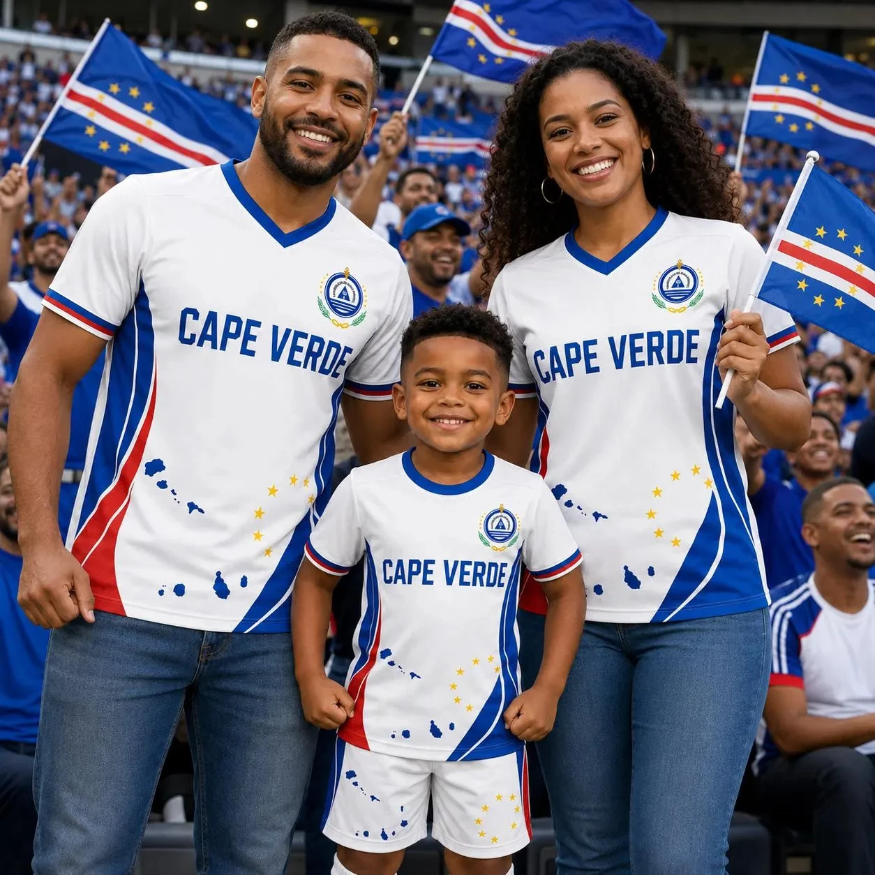 Camiseta de Fútbol de Cabo Verde para Fanáticos del Fútbol, Unisex, para el Día del Partido, Transpirable, de Secado Rápido, Ropa Deportiva de Verano, Camisetas para Adultos y Niños